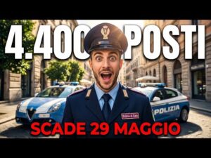 4.400 Posti Polizia di Stato 2026: Scade il 29 Maggio