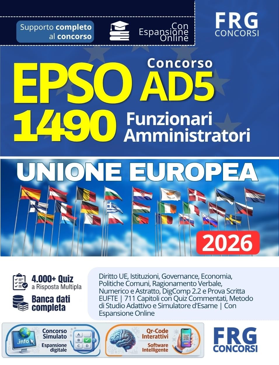 Libro Concorso EPSO 2026 AD5 — Manuale Concorsi Pubblici | FRG New Press
