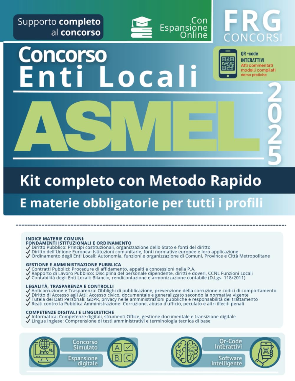 Asmel enti locali Concorso 2025 | Kit completo e aggiornato, con metodo rapido e materie obbligatorie per tutti i profili
