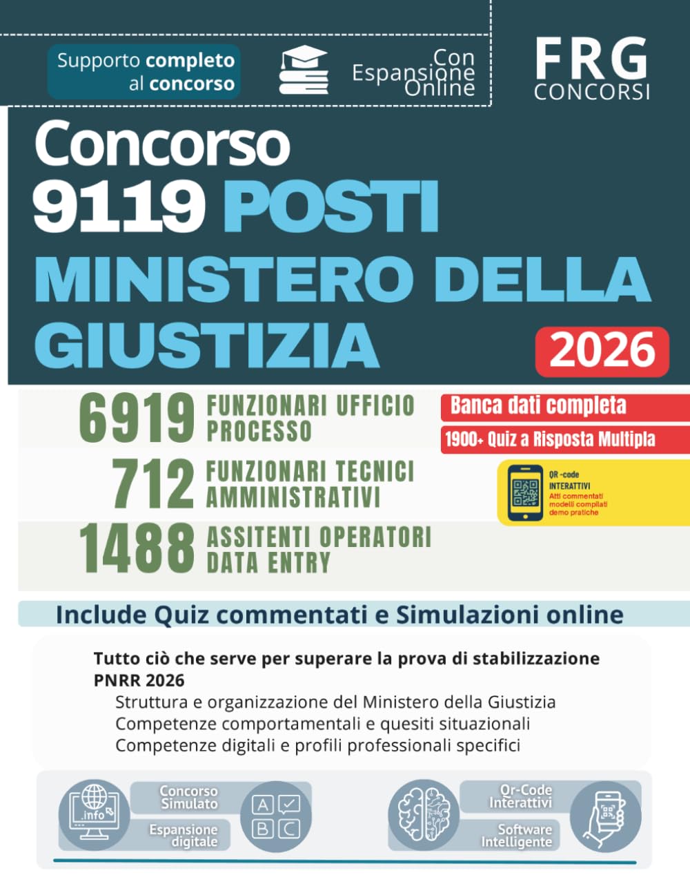 Libro Stabilizzazione PNRR Giustizia 2026 9119 Posti | FRG New Press