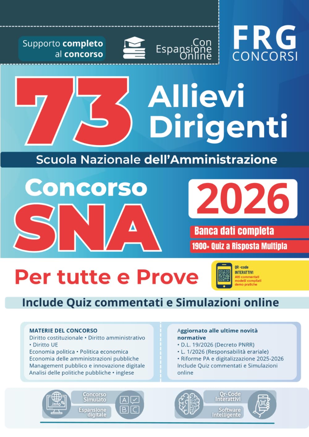 Libro Concorso SNA 73 Allievi Dirigenti 2026 | FRG New Press