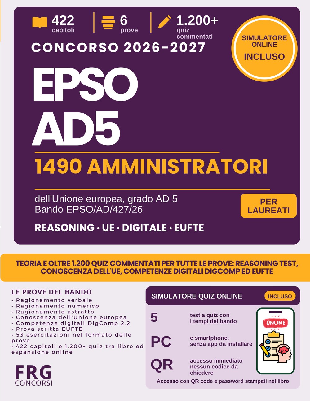 Concorso EPSO AD5 2026-2027 - 1490 Amministratori UE